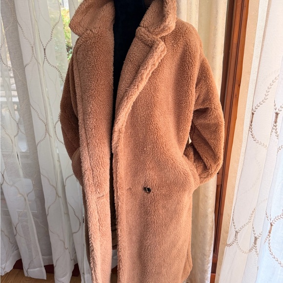 Cozy Brown Teddy Coat - Picture 2 of 7